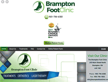Tablet Screenshot of bramptonfootclinic.com